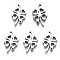 Tarnish Resistant 201 Stainless Steel Links Connectors, Laser Cut, Clover, Stainless Steel Color, 17x10.5x1.5mm, Hole: 1.6mm