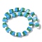 Handmade Lampwork Beads, Corn, Deep Sky Blue, 18x13x7mm, Hole: 1.4mm