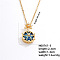 Stylish Hollow Brass & Resin Pendant Necklaces for Daily and Party Wear, Golden, Star, 15.75 inch(40cm)