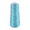 Polyester Cord, for Handmade Craft, Knitting, Gift Wrapping, Sky Blue, 1.5mm, about 200g/Roll