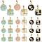 4 Sets Flower Alloy Enamel European Dangle Charms Sets, Large Hole Pendants, with 201 Stainless Steel Tube Bails, Mixed Color, 28mm, Hole: 4mm, 6pcs/set