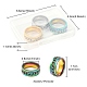 3 stücke 3 farben 201 edelstahl panzerkette fingerringe set für frauen RJEW-YW0001-02-4