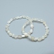 Bracelets extensibles en perles de pierre de lune grise naturelle BJEW-K213-52-1