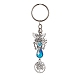 Porte-clés pendentif ange en verre et arbre de vie en alliage KEYC-JKC00652-4