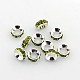 Brass Rhinestone Spacer Beads X-RB-A020-7mm-09S-1
