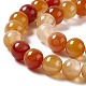 Chapelets de perles rouges en agate naturelle G-C011-01C-4