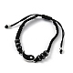 Adjustable Nylon Cord Braided Bead Bracelet EJEW-H118-01P-1