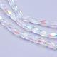 Chapelets de perles en verre transparent électrolytique EGLA-E048-C01-3