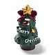 クリスマス動物樹脂彫刻飾り  ホームデスクトップの装飾用  クリスマスツリー  35x37x63mm RESI-K025-01K-1