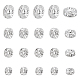 Unicraftale 40 pieza de 4 tamaños de cuentas espaciadoras de rhinestone RB-UN0001-07-1