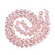 Transparentes craquements perles de verre brins GLAA-N051-07-2