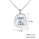 304 Stainless Steel Micro Pave Cubic Zirconia Pendant Necklaces FA6479-1-2