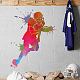 SUPERDANT Rugby Player Wall Stickers Sports Figure Gradient Color Wall Decal Minimalist Peel and Stick for Sports Room Training Field Rugby Field Wall Decoration DIY-WH0228-1042-3
