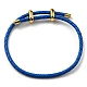 Кожаные браслеты плетеного шнура BJEW-G675-06G-12-1