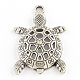 Tortoise Tibetan Style Alloy Pendants TIBEP-Q052-16AS-LF-1