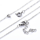 Flache Runde mit Om-Symbol-Lariat-Halsketten & Dreieck-Anhänger-Halsketten-Sets NJEW-JN02805-02-5