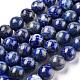 Lapis lazuli naturales hebras de perlas redondas X-G-E262-01-10mm-4