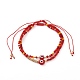 Set di braccialetti di perline di nylon intrecciati regolabili BJEW-JB05790-01-1