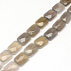 Rectangle facettes perles en agate grise naturelle brins G-R304-08-1