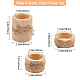 GORGECRAFT 3Pcs 3 Styles Natural Pine Wood Candle Holder AJEW-GF0002-78-2