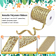 BENECREAT 3/8-Inch Wide 49 Yards Gold Metallic Velvet Ribbon Sparkle Glitter Velvet Ribbon for Crafts OCOR-WH0065-13B-2