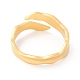 スターリングシルバーマットカフリング925個  ウェーブの調節可能なオープンリング  女性のための約束の指輪  ゴールドカラー  usサイズ5 1/2(16.1mm) RJEW-Z011-01G-3