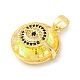 Латунные подвески с фианитом и стеклом KK-D536-21G-03-2