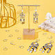 CREATCABIN 25Pairs Brass Huggie Hoop Earring Findings KK-CN0001-84-5