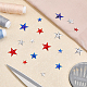 Chgcraft 1800 pièces 3 couleurs cabochons étoiles dos plat embellissements de scrapbook cabochons étoiles en strass acrylique pour la fabrication de bijoux de bijoux du jour de l'indépendance KY-CA0001-43-4