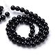 Natural Black Onyx Round Bead Strands G-T055-12mm-10-2