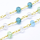 Transparent Glass Handmade Beaded Chains CHC-L036-25G-3