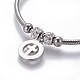 304 Stainless Steel Charms Bangles BJEW-P258-08-5