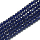 Brins de perles de spinelle bleu synthétiques G-S300-25-3mm-1