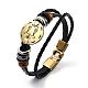 Bracelets rétro de multi-brins en cuir tressé avec cordon BJEW-L616-20I-1