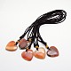 Fashionable Red Agate Necklaces NJEW-G123-19-1