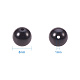 Teints chapelets de perles d'agate noire naturelle G-PH0028-8mm-18-2