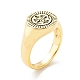 Brass Signet Ring for Women RJEW-E058-01G-02-1