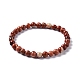 Bracelets extensibles en perles de jaspe rouge naturel X-BJEW-K212-A-012-1