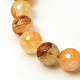Brins de perles de quartz hématoïde jaune naturel G-I003-8mm-04-1