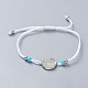 Bracelets de perles tressées en fil de nylon ajustable BJEW-JB04440-2