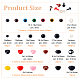 BENECREAT 1040 Pcs Plastic Eyes and Nose Mixed Colours Teddy Bear Eyes Plush Animal Eyes with Spacers Craft Muppet Eyes and Nose for Puppets DIY-WH0297-07C-2