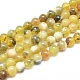 Opale jaune naturel brins de perles rondes G-M296-02-10mm-1