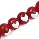 Круглые бусины Lampwork ручной пряди LAMP-R004-01B-2