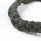 Bracelets coulissants tressés en fils de polycoton (polyester coton) réglables BJEW-P252-F01-3