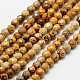 Chapelets de perles en jaspe avec images naturelles G-A129-3mm-15-1