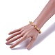 Perlas de cuarzo rutilado de oro natural pulseras elásticas BJEW-JB04152-03-3