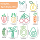 Sunnyclue Gemüse- und Obst-Büroklammern aus Eisen und Kunststoff TOOL-SC0001-14-2