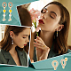 UNICRAFTALE 8pcs 4 Styles Golden Stud Earring with Rhinestone Stainless Steel Earrings with Loop and Ear Nuts Crystal Earring for Jewelry Making 1.5mm Hole STAS-UN0030-58-5
