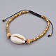 Bracelets réglables de perles tressées avec cordon en nylon X-BJEW-JB04092-1