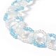 Opale et graine de verre braded anneau wrap colliers de perles pour les femmes NJEW-JN03946-4